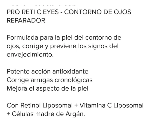 Promo¡ Crema Parpados Pro Reti C Eyes Idraet