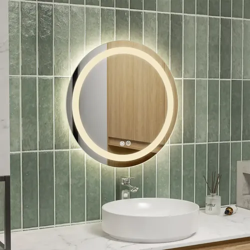 Espejo Circular Led 60 cm Touch Antiempañante Luz 4500K Baño MirrorOn