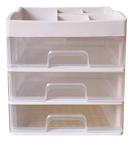 Organizador Cosmeticos Crema Maquillaje Labiales Perfumes Color Blanco