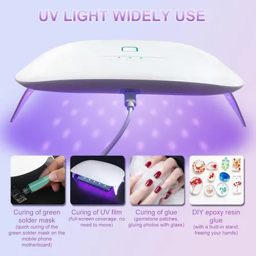 Secador De Uñas Uv Led 48w Shinecai Mini Plegable Usb