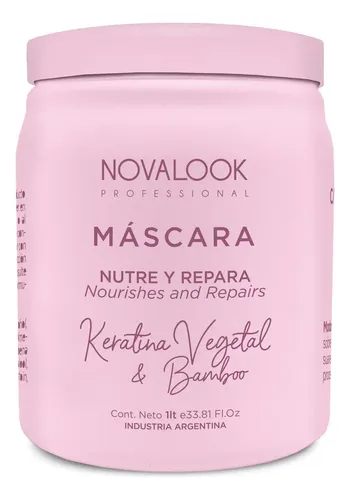 Mascara De Keratina Y Bamboo Nutre Y Repara Novalook 1lt