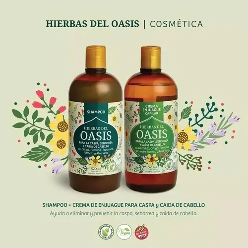 Acondicionador para caspa, caída y seborrea Oasis, sin parabenos – Apto veganos