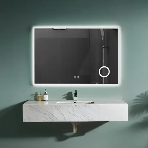 Espejo Led Rectangular 80×120 Con Lupa Antiempañante Macson