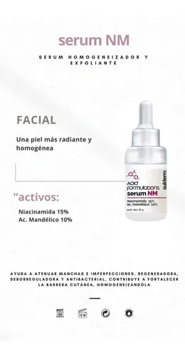 Sérum Sulderm Niacinamida Ácido Mandélico Nm Facial 30g