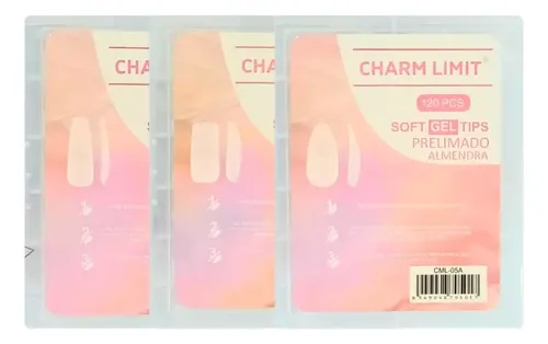 Tips Soft Gel / Pess On Nails Charm Limit Prelimado 120pcs