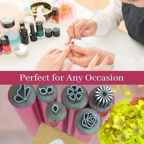Juego De 6 Bolígrafos Nails Art Stamp Set Nails Art Pen Set
