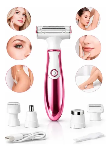 Depiladora 4 En 1 Usb Mujer Piernas Axilas Bikini Facial