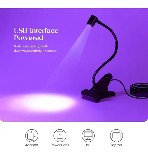 Lámpara Uv Beetles Para Uñas De Gel Mini Led 5w Con