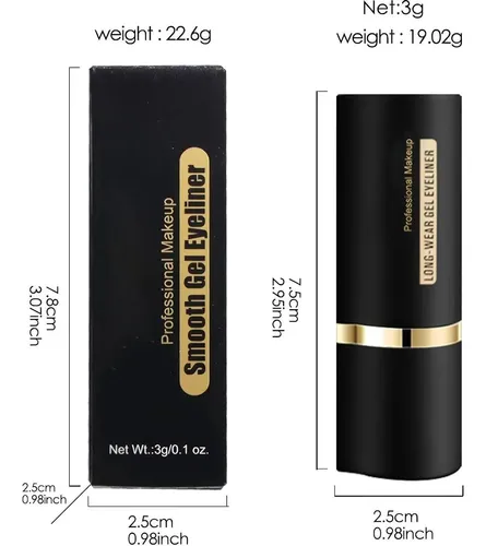 Lápiz Delineador Mate Mooglamor A Black 0.98×0.98×2.95