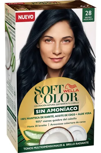 Tinte Wella Soft color tono 28 negro azulado para cabello