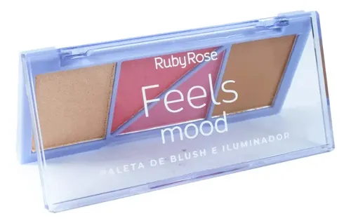 Paleta Blush Rubor Luminador Feels Mood Ruby Rose