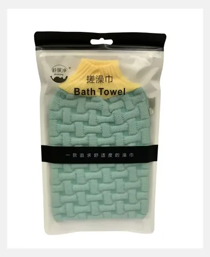 Guante Para Baño Exfoliante Esponja De Ducha Manopla Verde Liso
