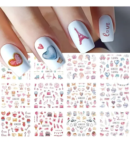 Stickers Al Agua Uñas – Water Decals  – Plancha Grande