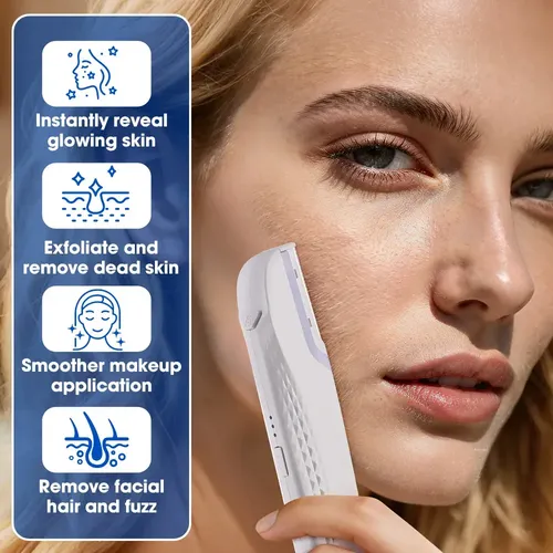 Afeitadora Dermaplane Recargable Con Luz Para Mujer 6 Repues