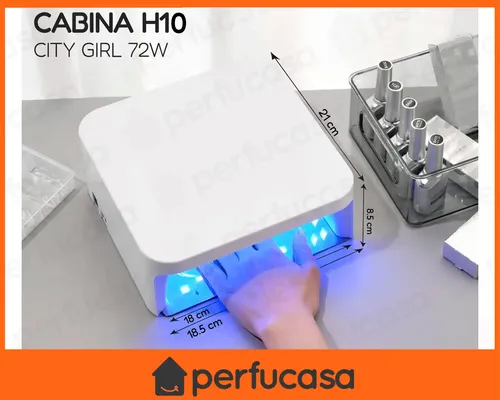 Cabina Inalambrica H10 Uñas City Girl Uv Led 72w Profesional