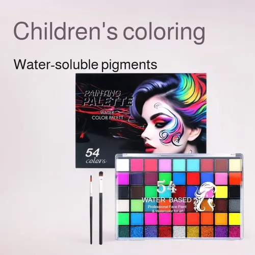 Kit De Maquillaje Facial Lavable No Tóxico De 54 Colores Com