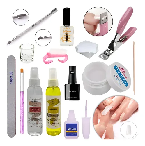 Kit Para Hacer Uñas Gelificadas Paso A Pas Gel Tip Pegamento