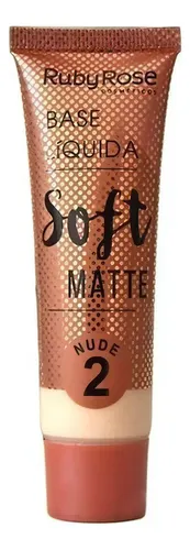 Base Líquida Ruby Rose Soft Matte Nude Acabado Natural 2 Nude