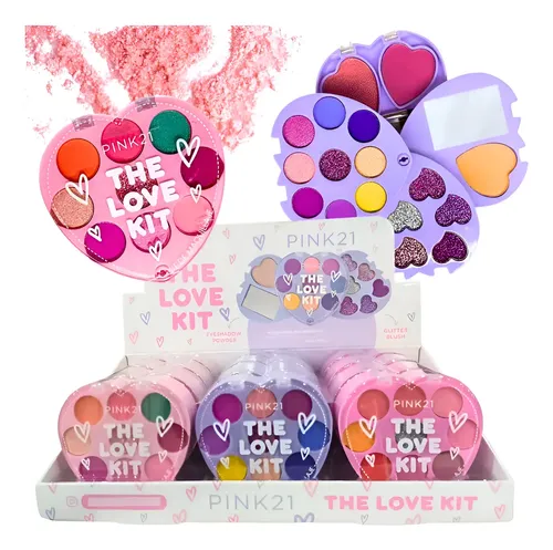 Paleta De Sombras Con Espejo Maquillaje Infantil Para Niñas Color
