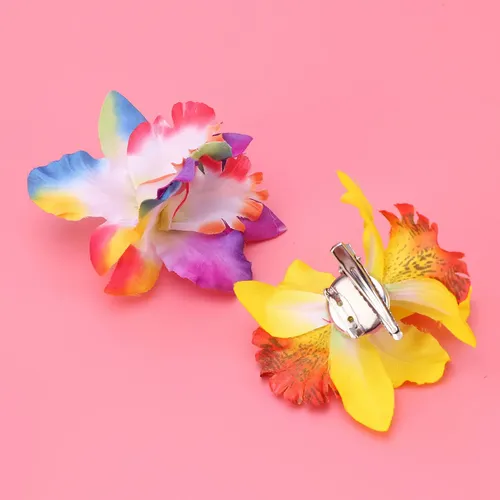 Pinzas Para El Cabello Con Flores Hawaianas, Accesorio De Mo