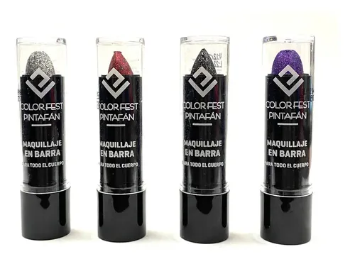 Kit Maquillaje Artístico Pintafan Set x4 Hipoalergénico Cara Cuerpo