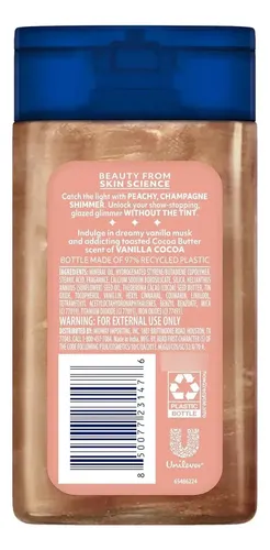 Vaseline Cocoa Body Oil Shimmer 50 Ml Tamaño Viajero Vainilla Cocoa