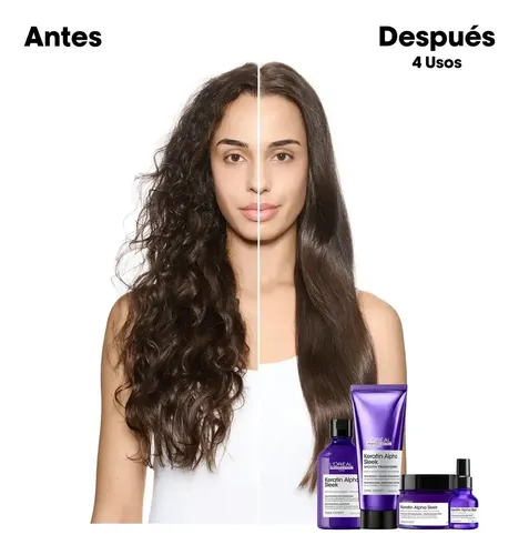 Kit Loreal Keratin Alpha Sleek Shampoo 1l + Mascara 500ml