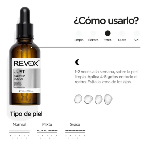 Revox B77 Just Acido Salicilico 2% Solución Peel Off 30ml