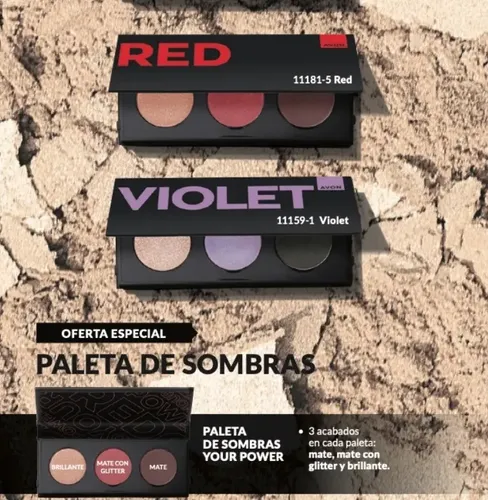 Paleta De Sombras Para Párpado Your Power 3 Acabados Avon