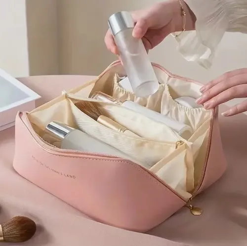 Neceser Portacosmetico Maquillaje Viaje Impermea Simil Cuero