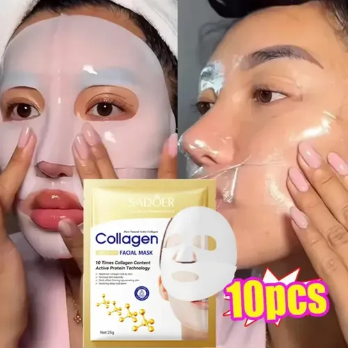 10 Mascarillas Colágeno Antiarrugas Coreano Hidratante Todo Tipo De Piel
