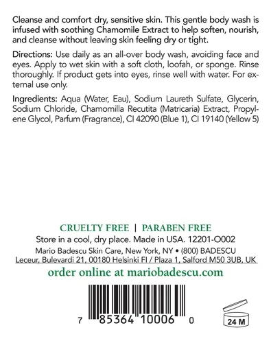 Jabón Corporal Mario Badescu Azulene 480ml Para Piel Seca O