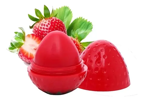 Bálsamo Frutilla Labios Reparación Protección Color X12uni