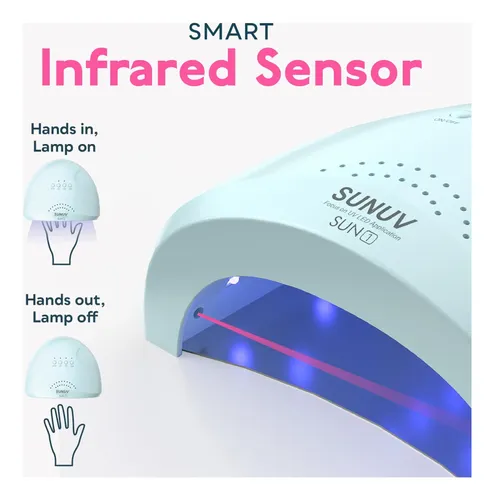 Secador De Uñas Uv Led Profesional Azul Con Temporizador Pre