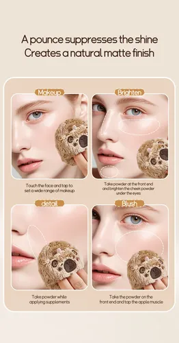 Set 5 Esponjas Puff Para Maquillaje Polvo Sello