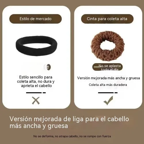 Ligas Elásticas Resistentes X5 Para Cabello Grueso