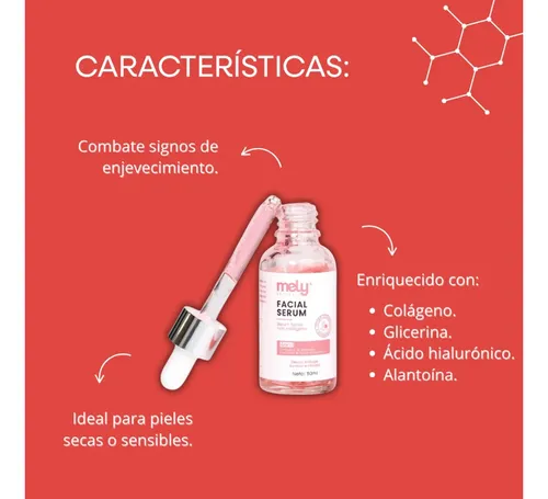 Serum Facial 4 En 1 Colágeno, Glicerina, Ácido Hialurónico