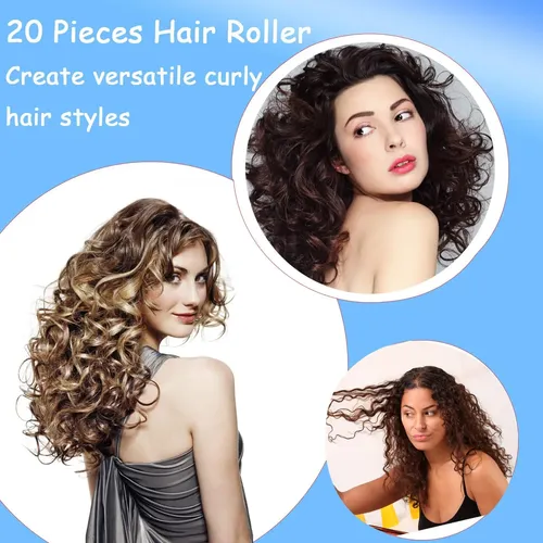 Zmd 20 Rulos De Plástico Para Rizos, Rizadores De Pelo Suave