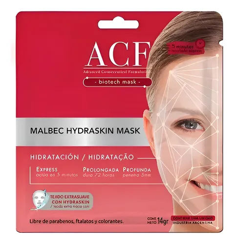 Acf Mascara Facial Malbec Hidratación Hydraskin Mask