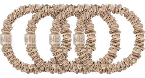 Scrunchies Slip Silk Skinny 4 Uds Seda Morera 22 Momme Rubio
