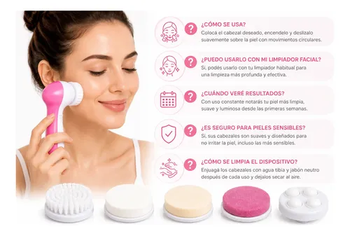 Cepillo Facial 5 En 1 Masajeador Limpiador