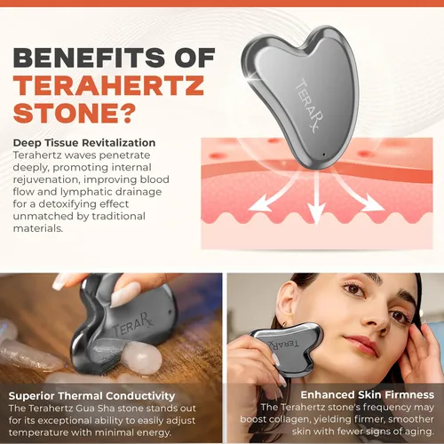 Herramienta Facial Gua Sha Terarx Terahertz Stone Para El Ed