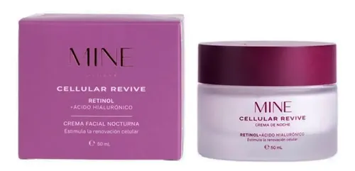 Mine Beauty Crema Facial Nocturna 50ml Retinol Ácido Hialurónico