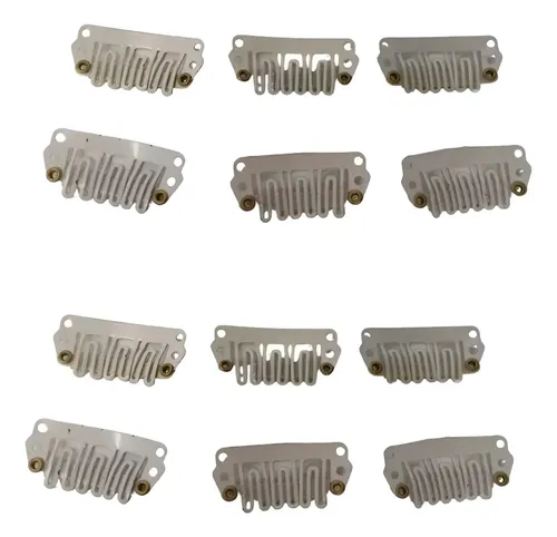 Micropeinetas Chica Silicona Extensiones Peluca Cortina X12