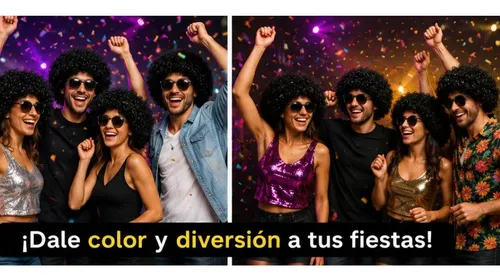 Peluca Afro Chica Colores Surtidos Cotillón Fiesta Carnaval
