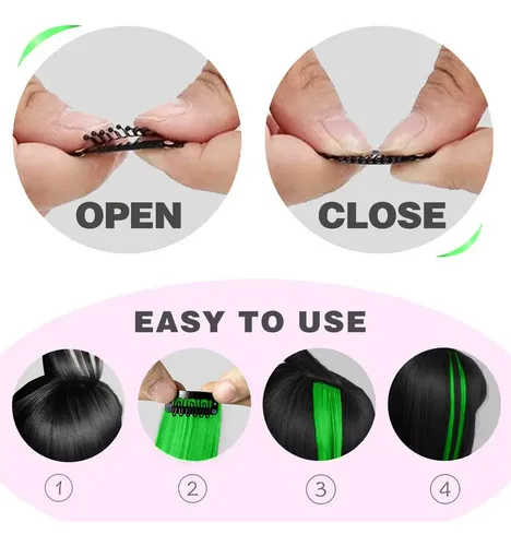 Extensiones De Cabello De Colores Para Niños Con Clip Fijo