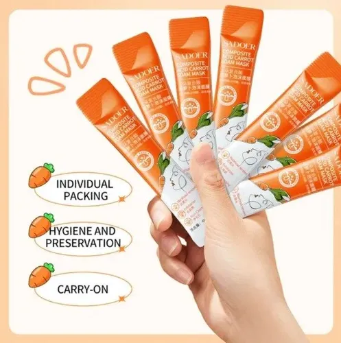 Mascarilla Facial De Zanahoria Espuma X12 Und Sadoer