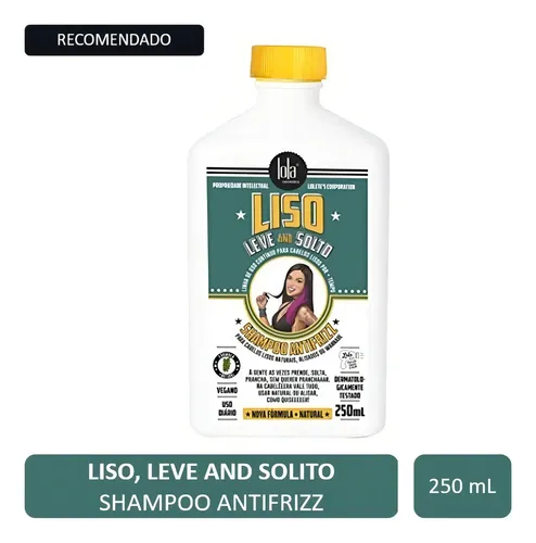 Liso, Leve and Solto Anti-Frizz Shampoo Cabello Lacio 250ml