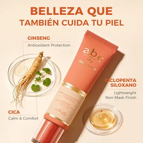 Base De Maquillaje Liquida Abcify Larga Duracion Waterproof