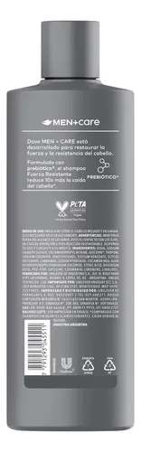 Shampoo Dove Men 2 En 1 Fuerza Extrema X 400 Ml